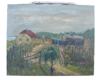 Mogens Vantore, Dänemark 1895-1977, Öl, Leinwand Dorfansicht, Impressionismus